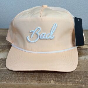 Bad Birdie Rope Hat Golf Cap Apricot White Snapback Adjustable OS $38